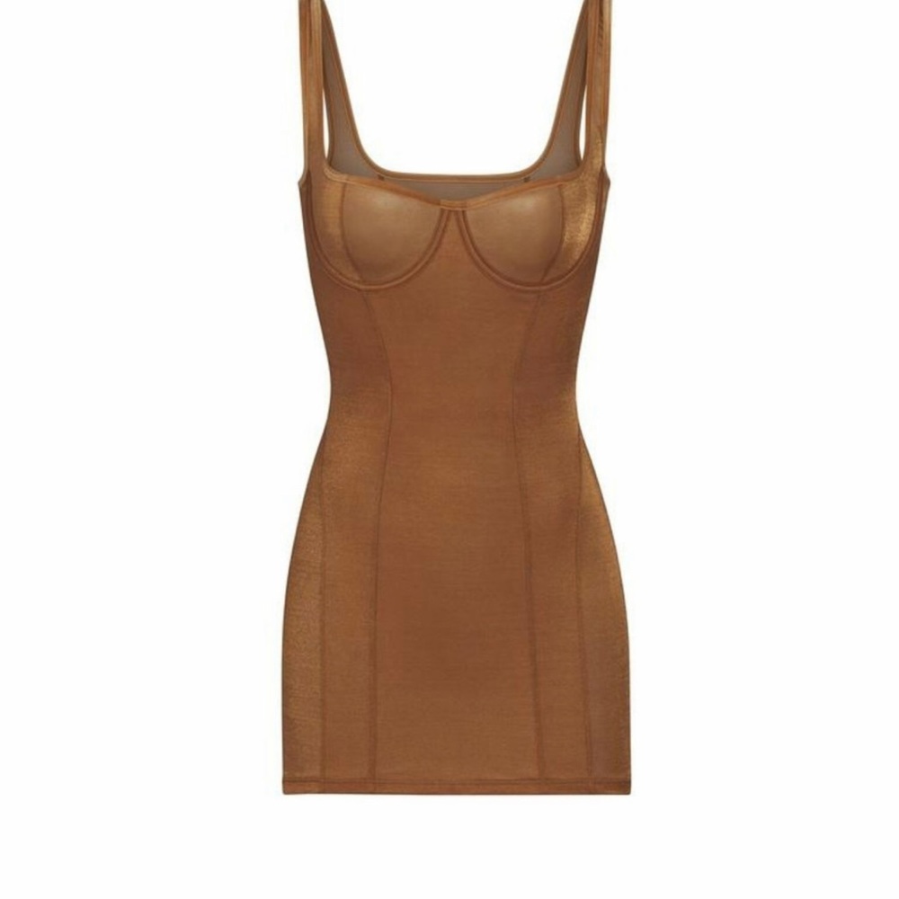 SKIMS Glissenette Corset Dress in Chai - MEDIUM